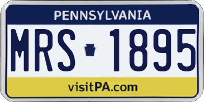PA license plate MRS1895