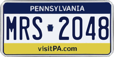 PA license plate MRS2048