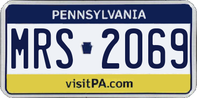 PA license plate MRS2069