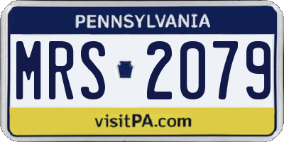 PA license plate MRS2079