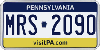 PA license plate MRS2090