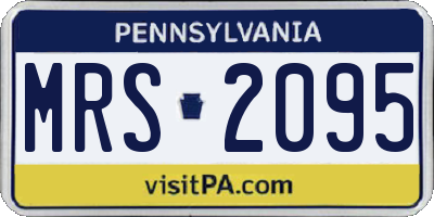 PA license plate MRS2095