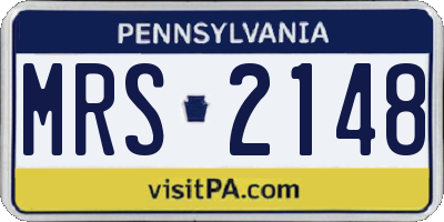 PA license plate MRS2148