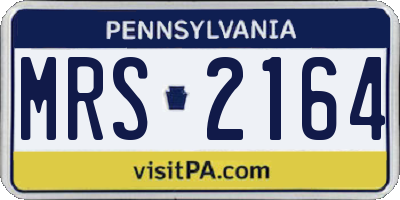 PA license plate MRS2164