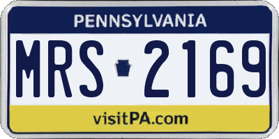PA license plate MRS2169