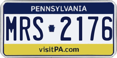 PA license plate MRS2176