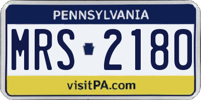 PA license plate MRS2180