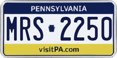 PA license plate MRS2250