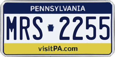 PA license plate MRS2255