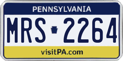 PA license plate MRS2264