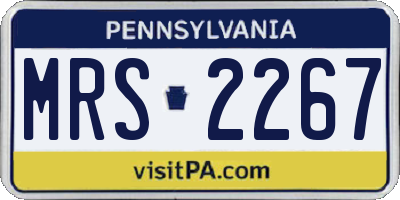 PA license plate MRS2267