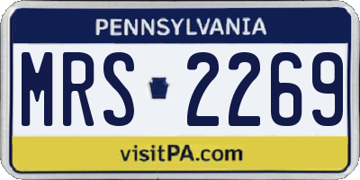 PA license plate MRS2269