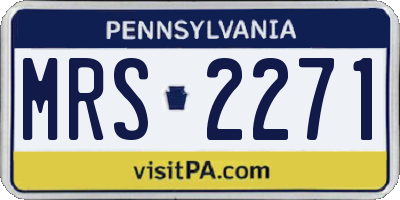 PA license plate MRS2271