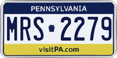PA license plate MRS2279
