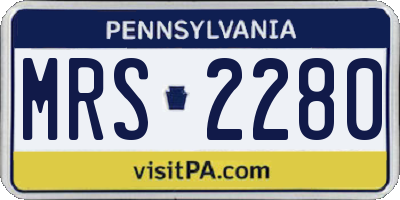 PA license plate MRS2280
