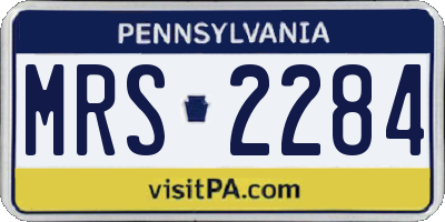 PA license plate MRS2284