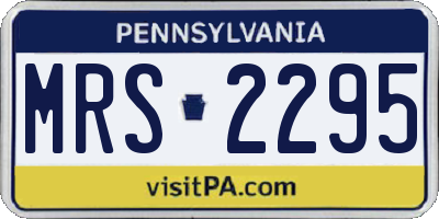 PA license plate MRS2295