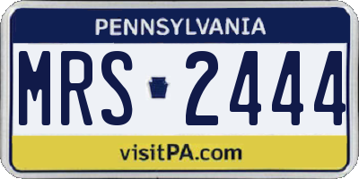 PA license plate MRS2444