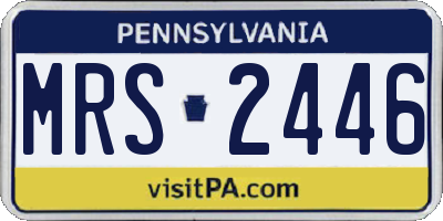 PA license plate MRS2446