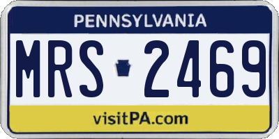 PA license plate MRS2469