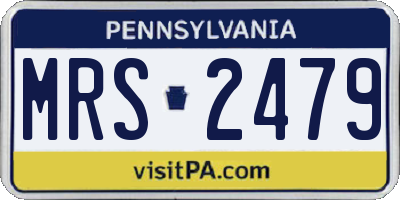 PA license plate MRS2479