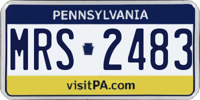 PA license plate MRS2483