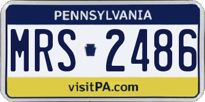 PA license plate MRS2486