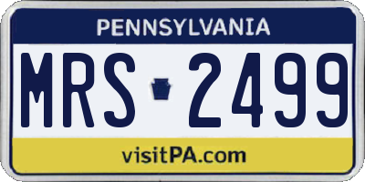 PA license plate MRS2499