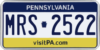 PA license plate MRS2522