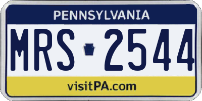 PA license plate MRS2544