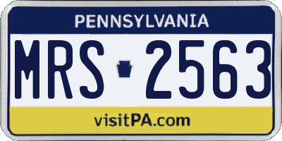 PA license plate MRS2563