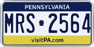 PA license plate MRS2564