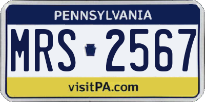 PA license plate MRS2567