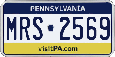 PA license plate MRS2569