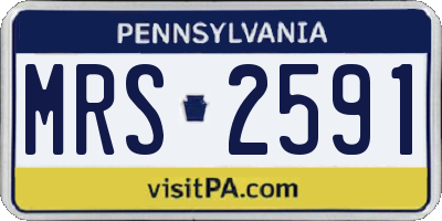 PA license plate MRS2591