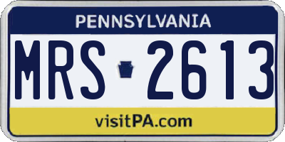 PA license plate MRS2613