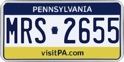 PA license plate MRS2655