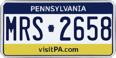 PA license plate MRS2658