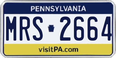 PA license plate MRS2664