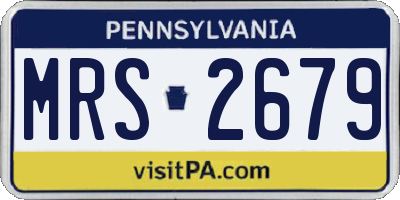 PA license plate MRS2679