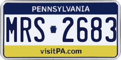 PA license plate MRS2683