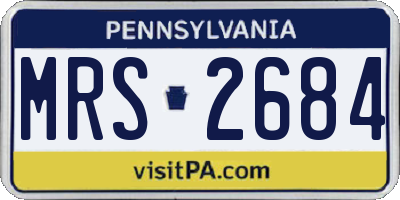 PA license plate MRS2684