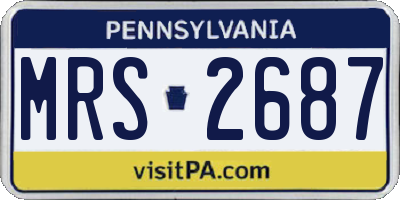 PA license plate MRS2687