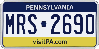 PA license plate MRS2690