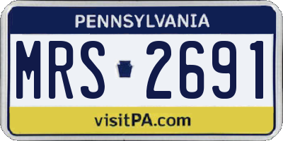 PA license plate MRS2691
