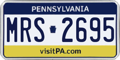 PA license plate MRS2695