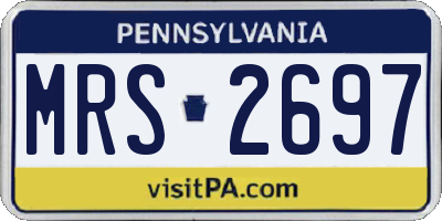 PA license plate MRS2697