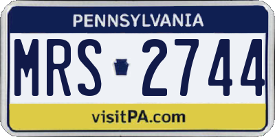 PA license plate MRS2744