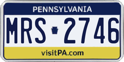 PA license plate MRS2746
