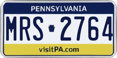 PA license plate MRS2764